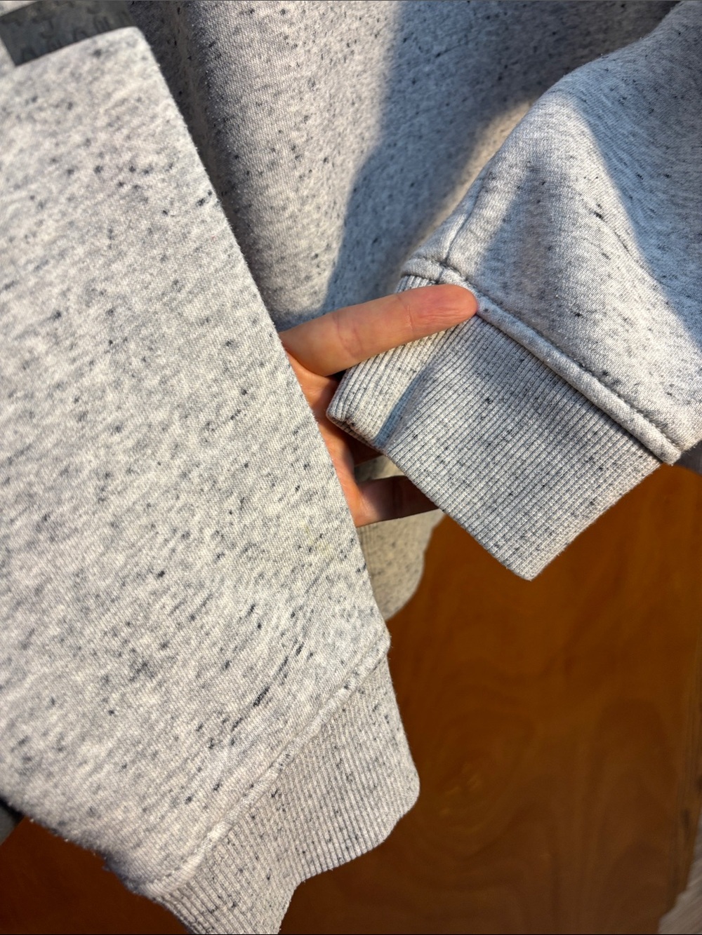 Carhartt Heather Gray Crewneck Sweatshirt with textured Sleeve Logo - Picture 8 of 11